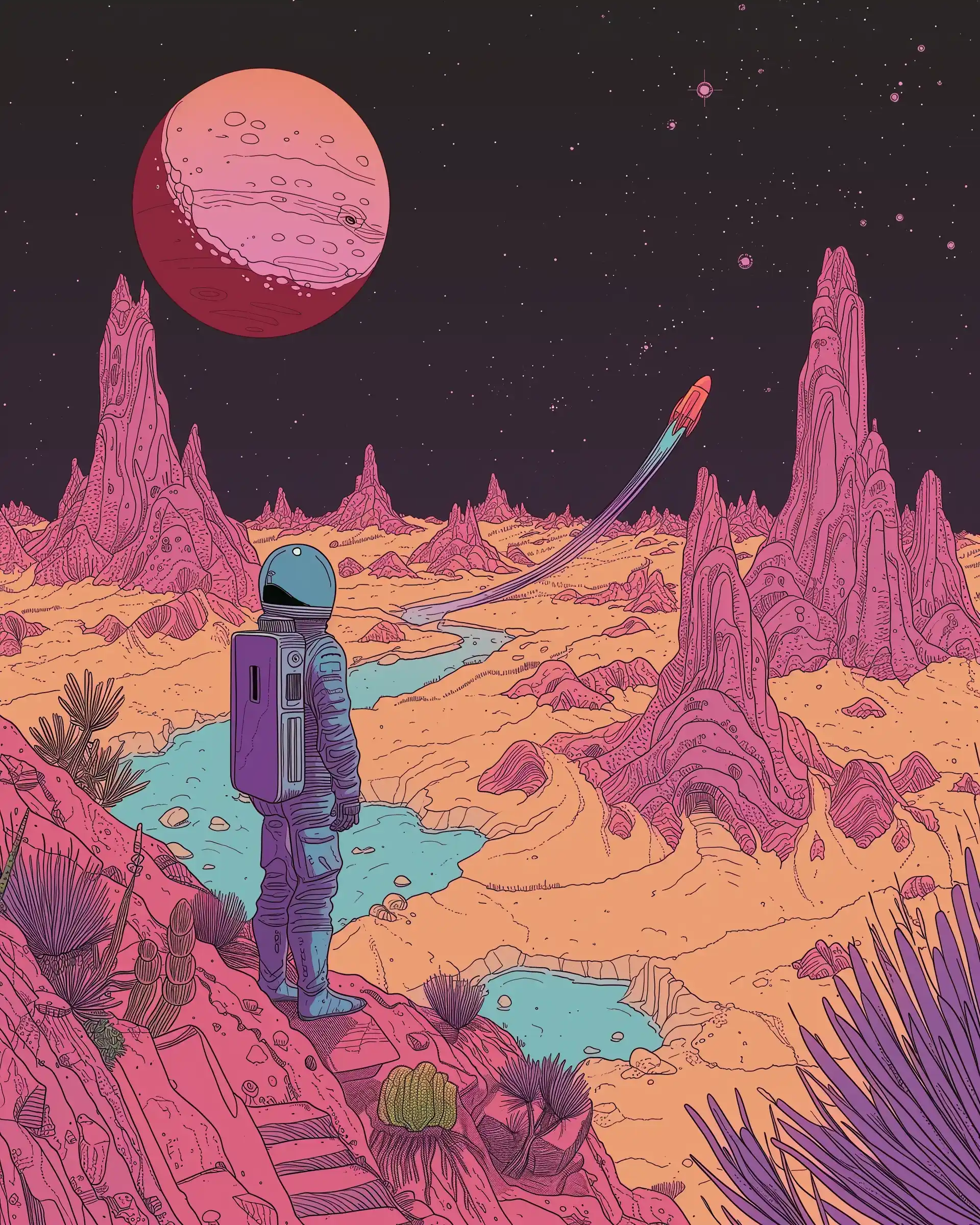 Anime Mars Civilization Plants