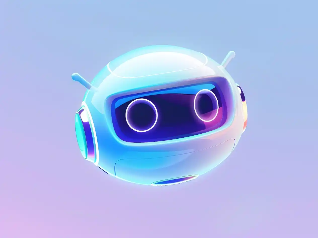 AI Chatbot Logo in Futuristic Minimalism