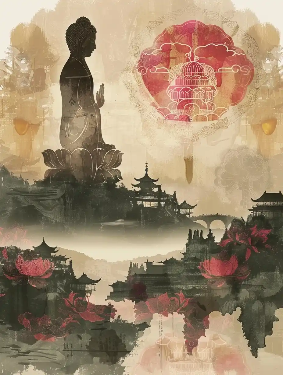 Silkscreen Buddha Lotus