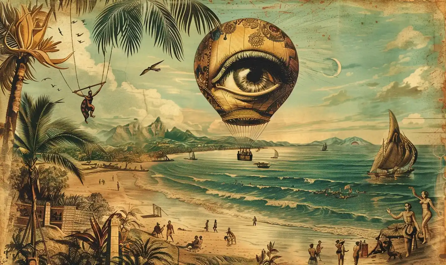 Surreal Balloon Lithograph