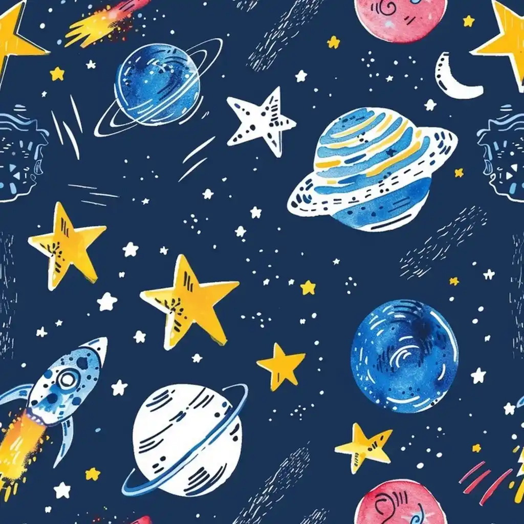 Galaxy Cartoon Handpainting