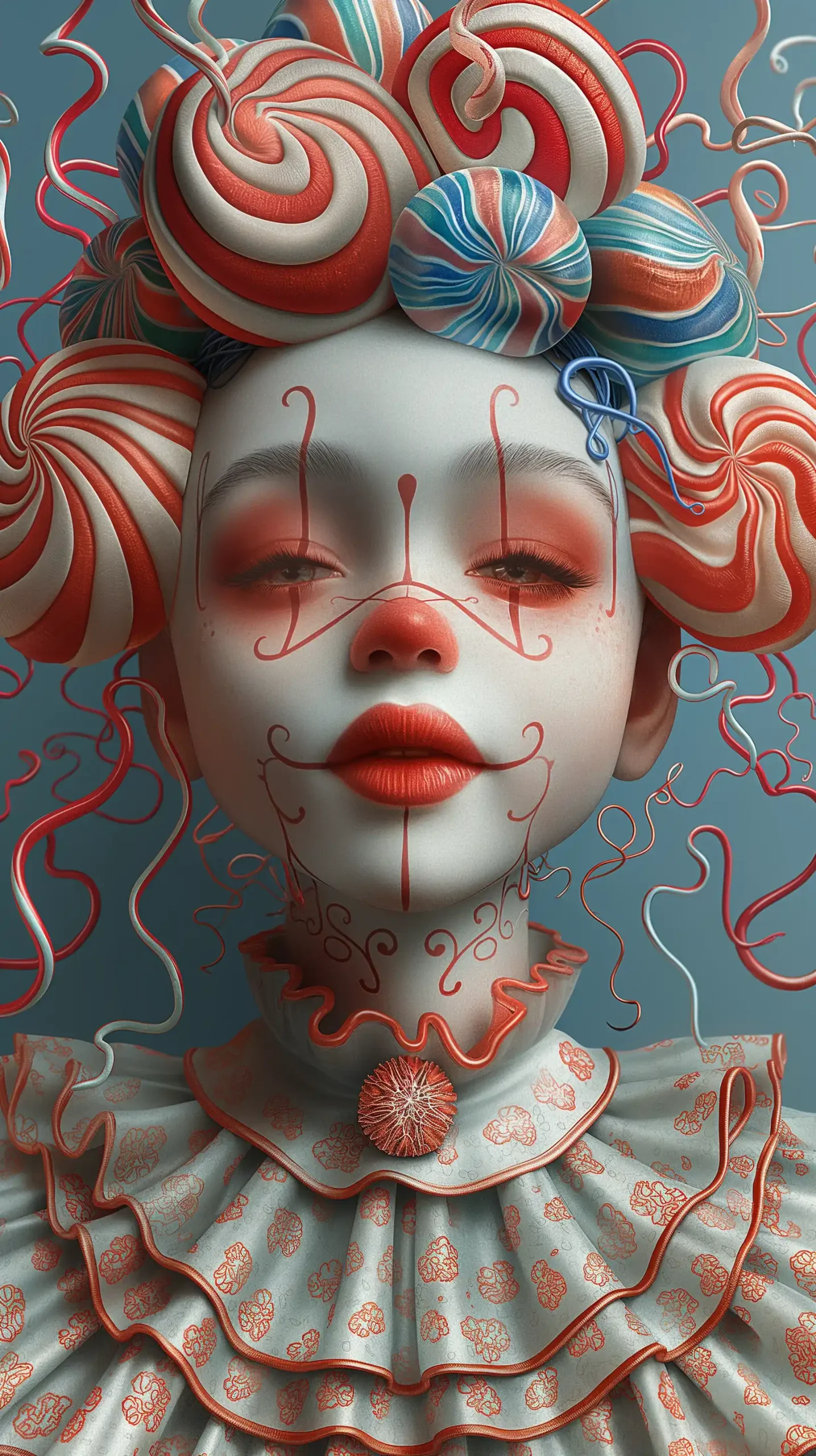 Surreal Candy Clown Portrait