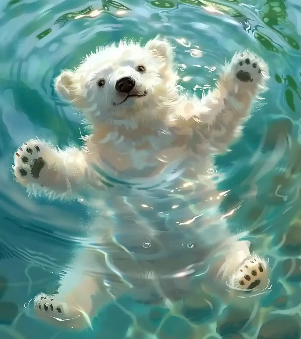 Cartoon Polar Bear Cub