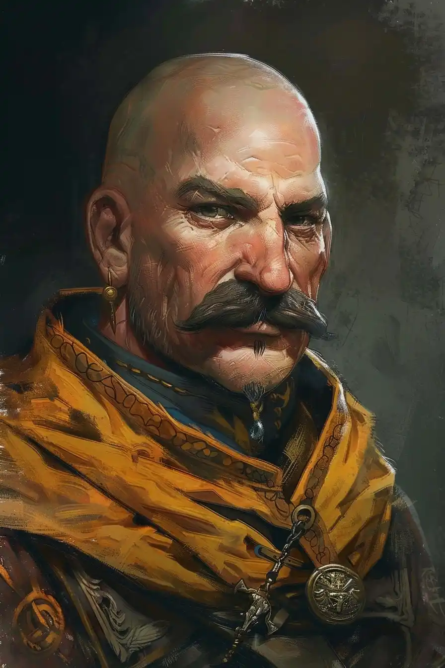 Bald Villager Character Art