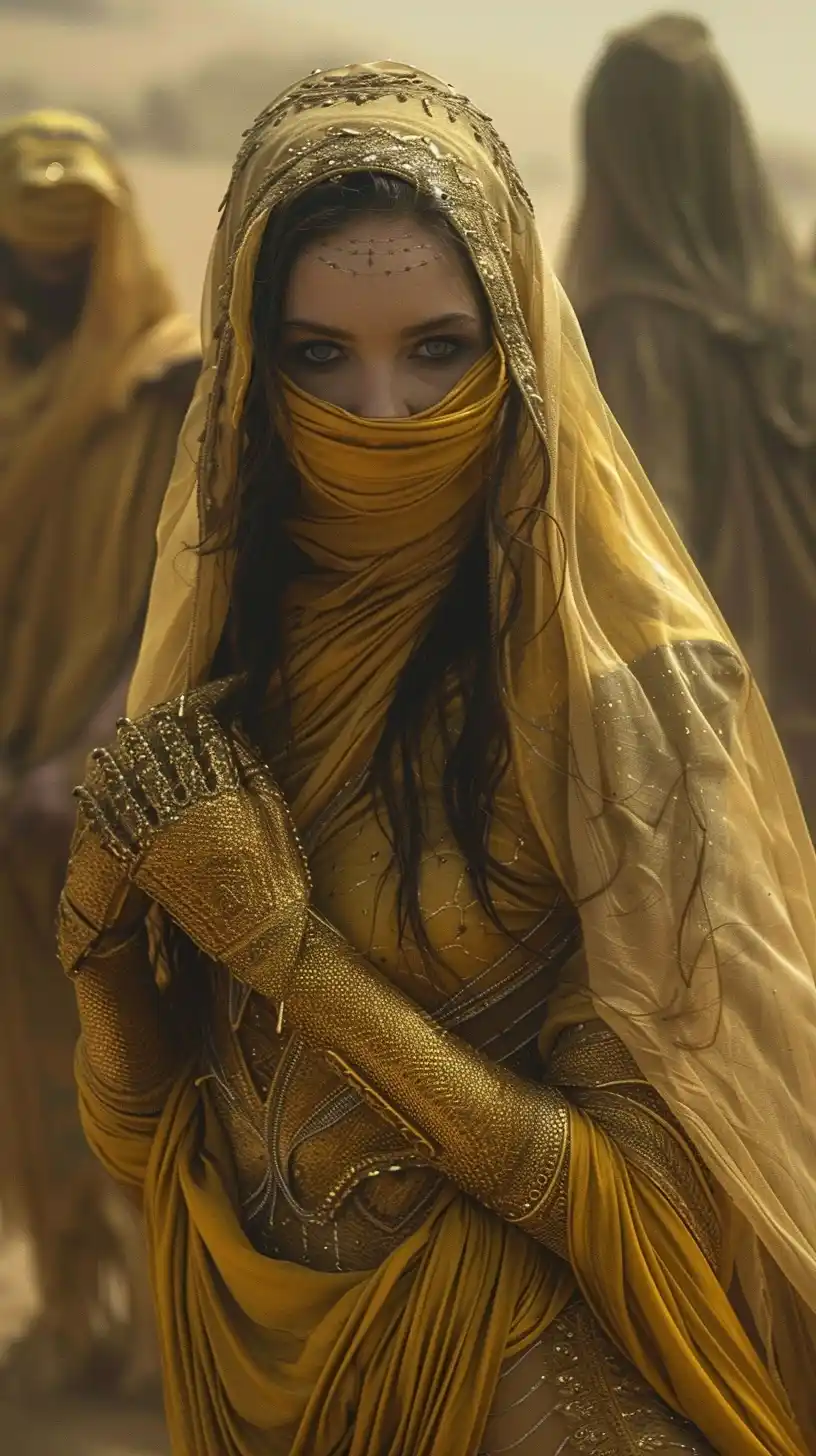 Golden Desert Women Portrait