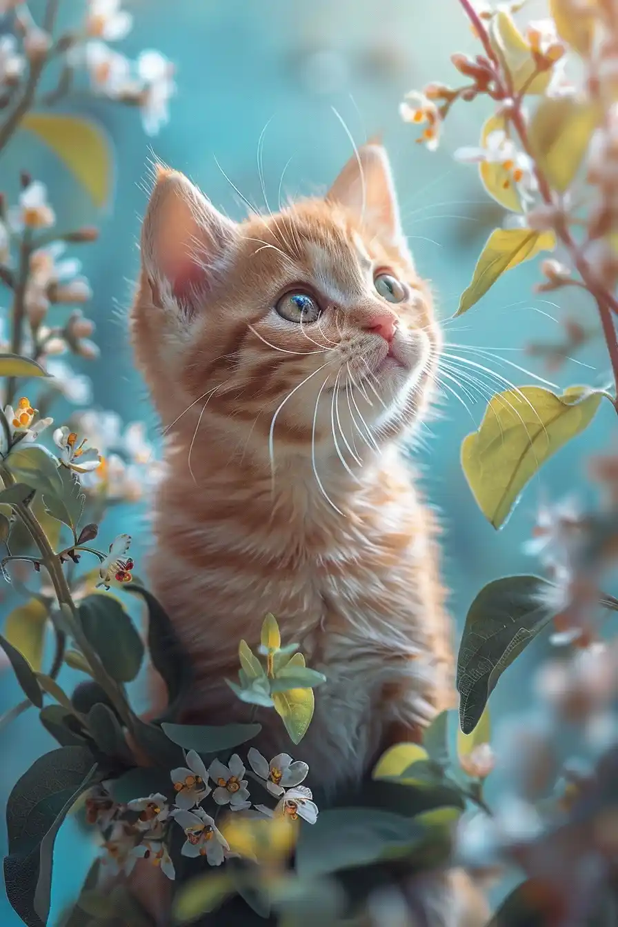 Cartoon Kitten Garden