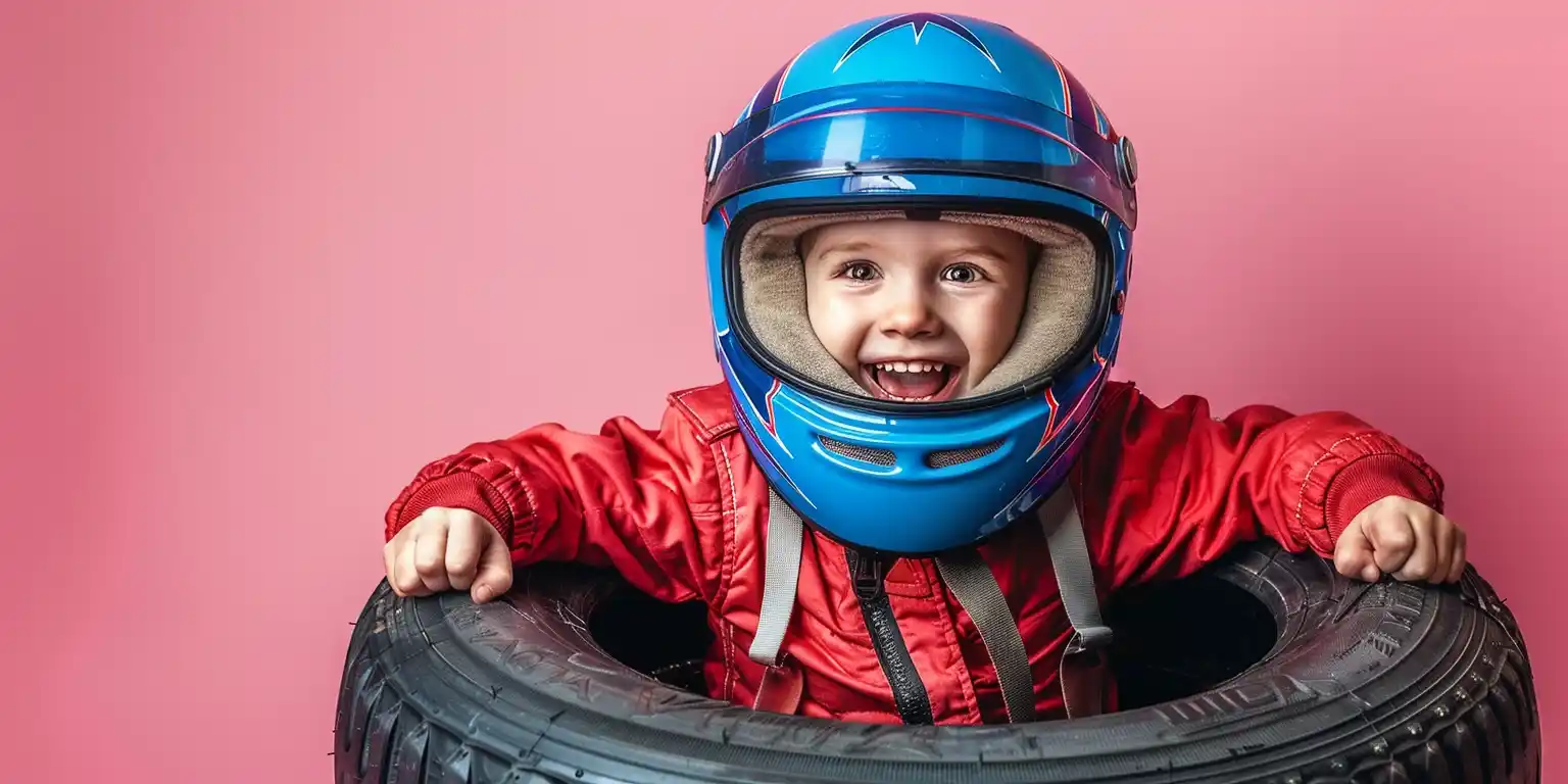 Portrait Racer in Tire