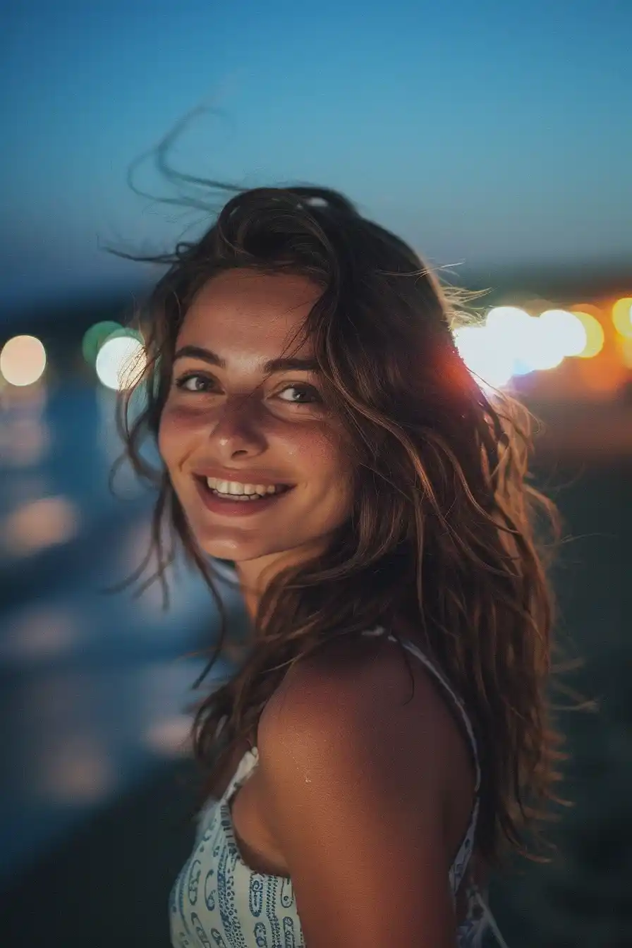 Cinematic Beach Party Portrait