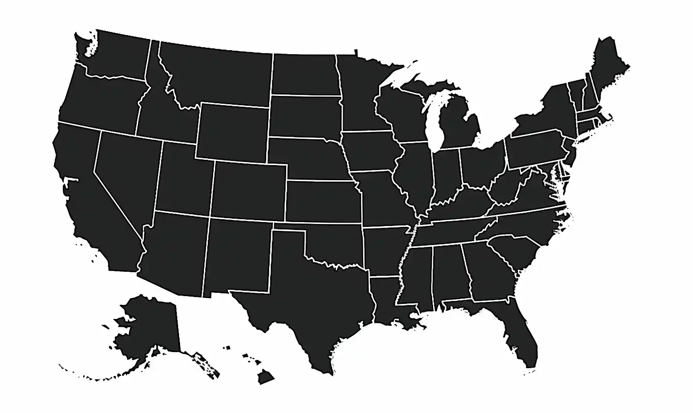 Minimalist State Map