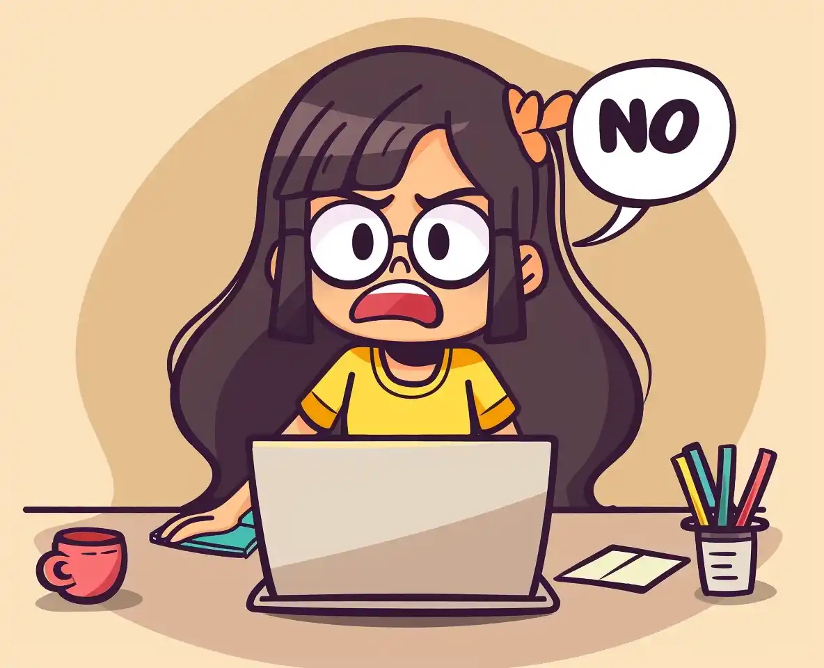 Crying Asian Girl Cartoon