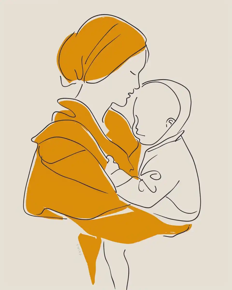 Abstract Bauhaus Mother-Daughter Sculpture