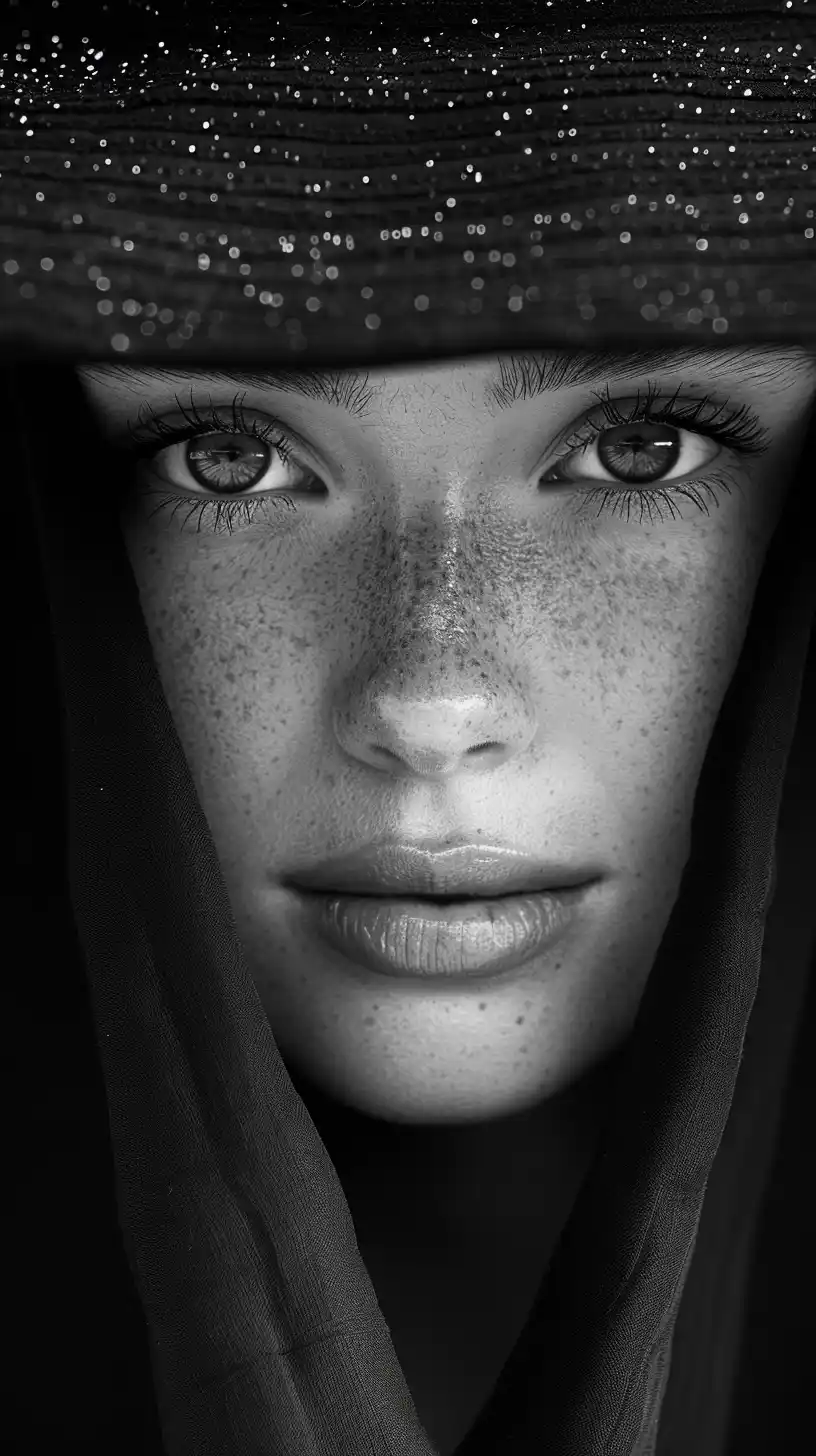 Surreal Monochrome Portrait