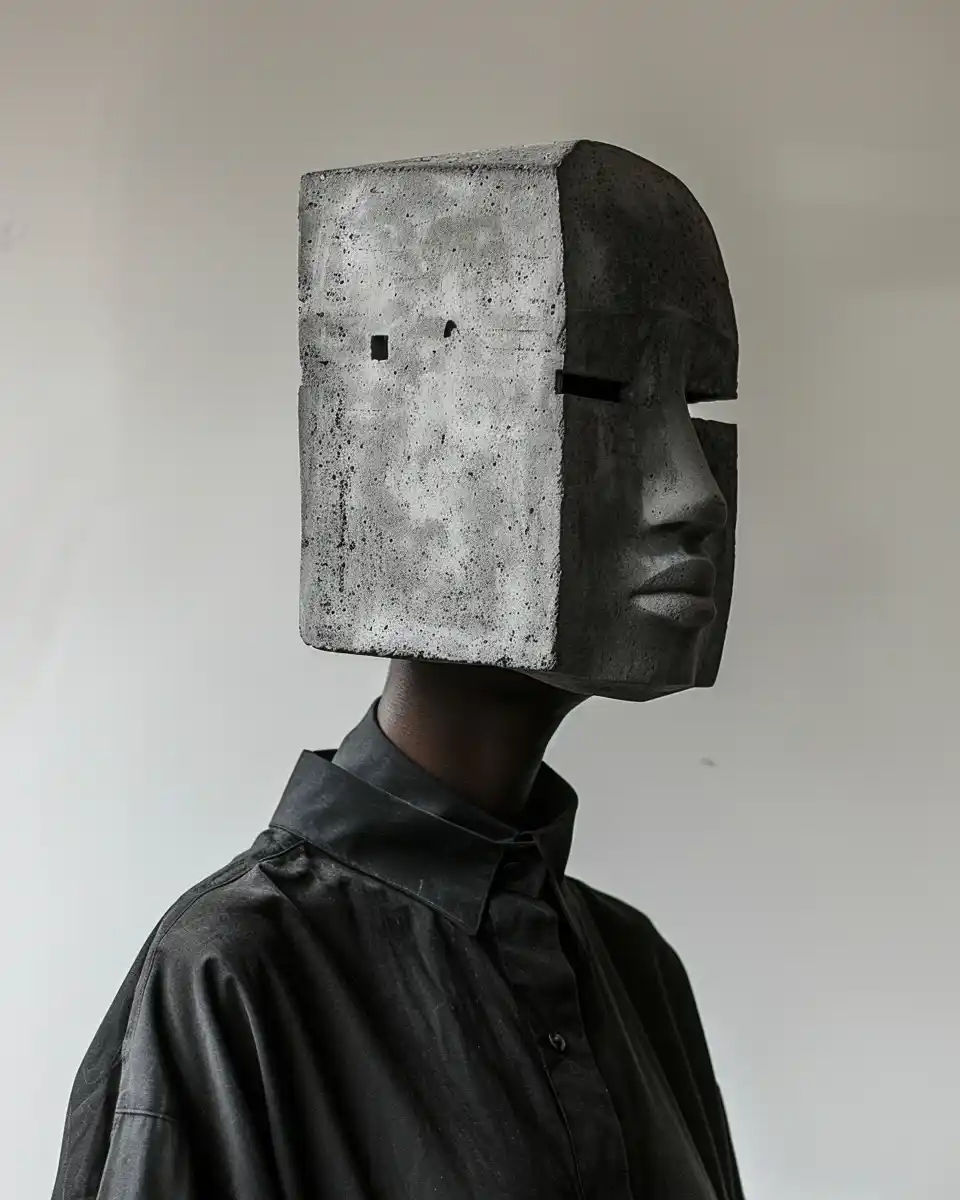 Minimalist Mask Portrait