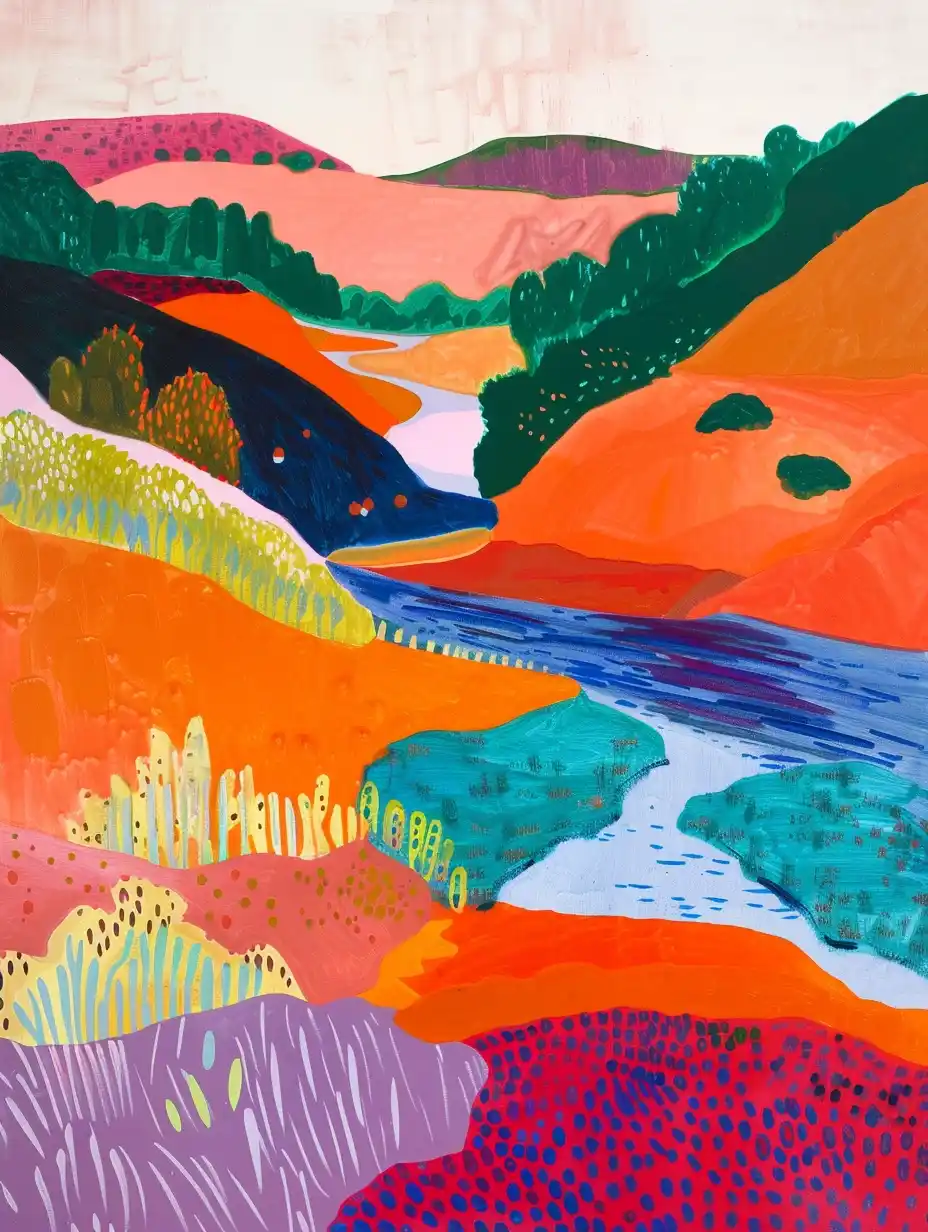 Expressive River Landscape