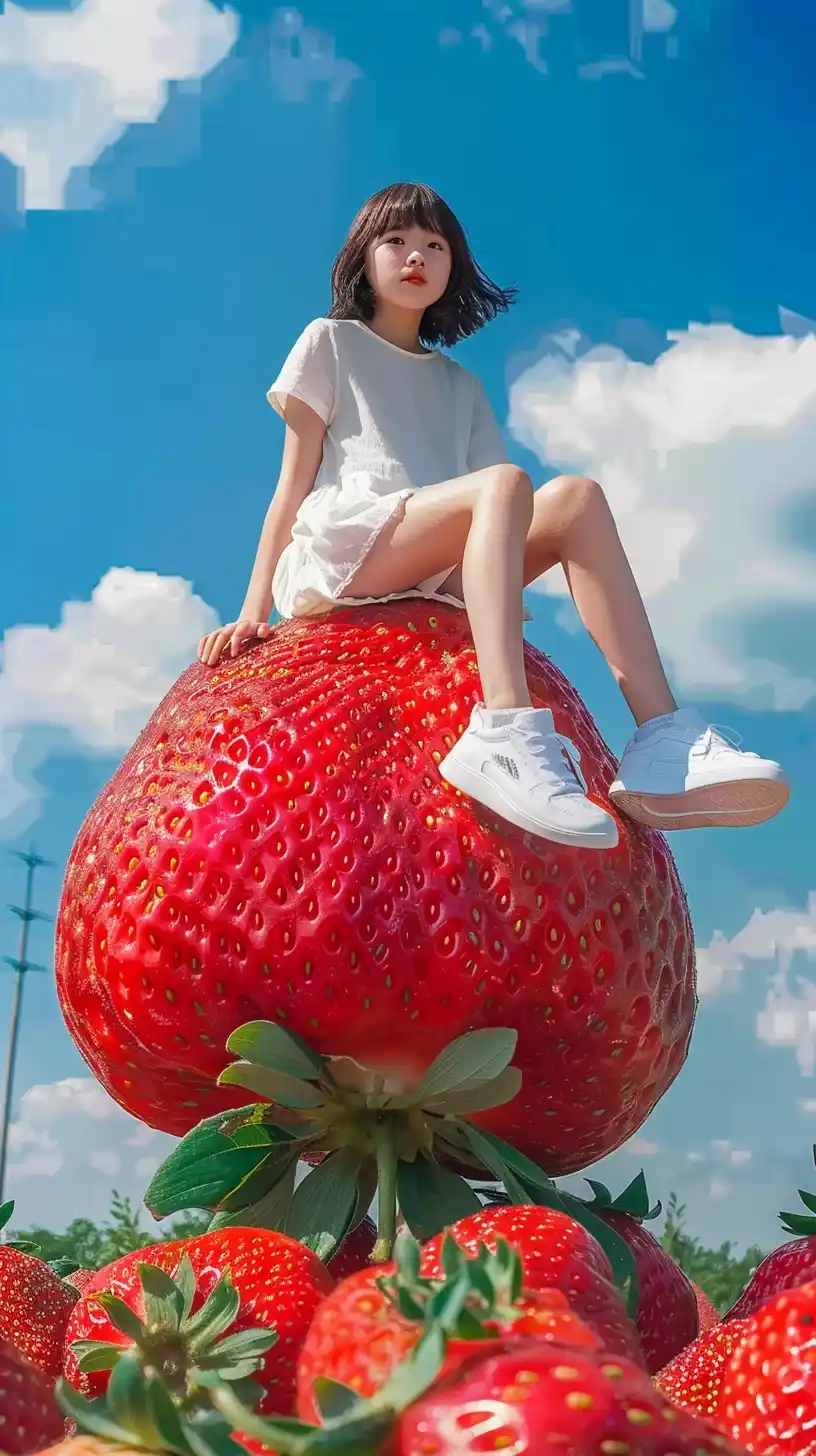 Giant Strawberry Portrait Zhang