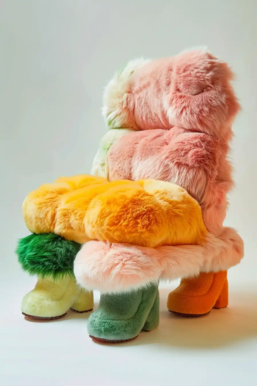 Shoe-Wearing Chair Ensemble