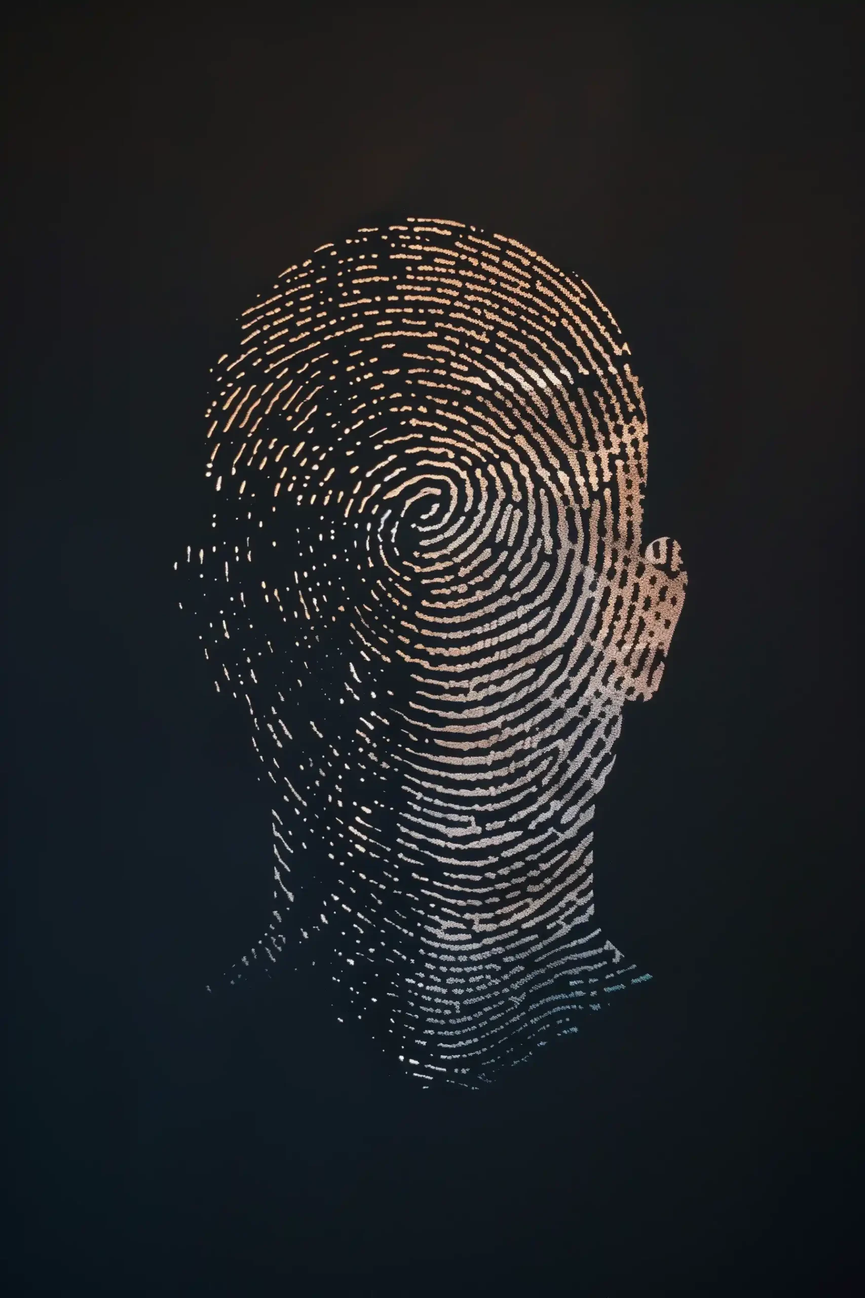 Fingerprint Silhouette Portrait