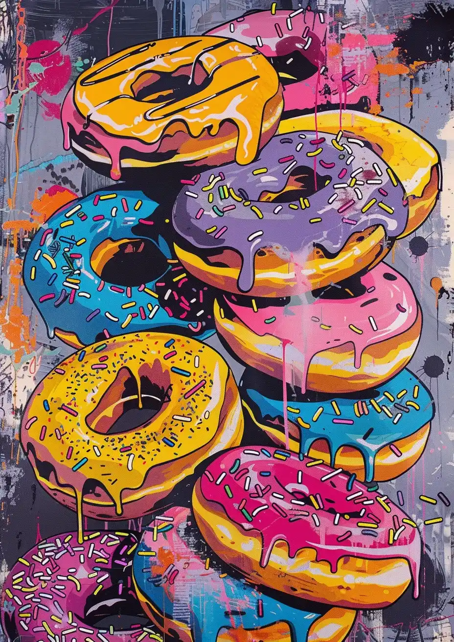 Graffiti Donut Collage