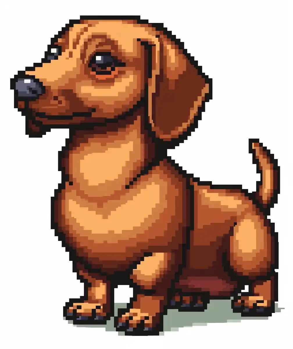 8-Bit Chubby Dachshund