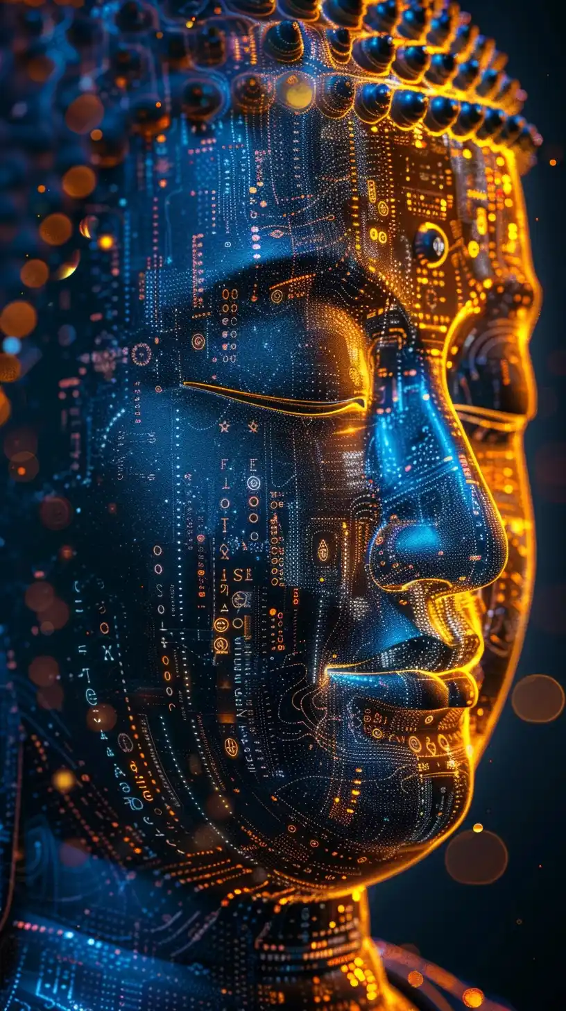 Dual Human-Buddha Portrait