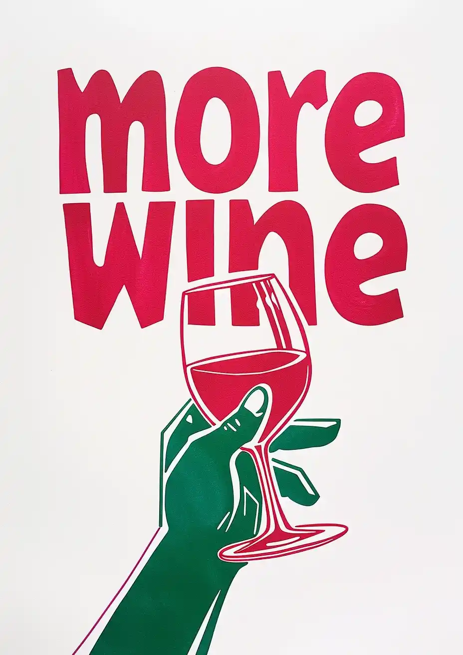 Colorful Wine Print