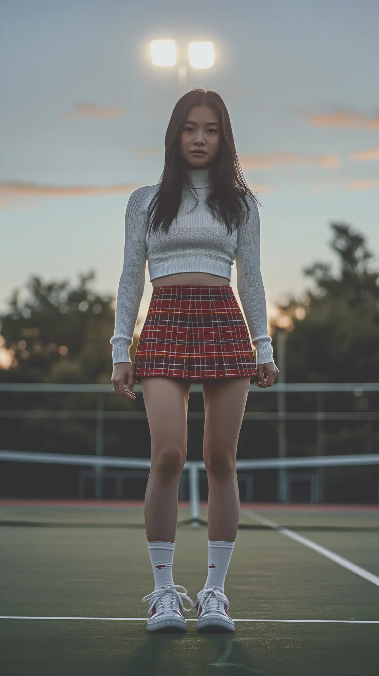 Preppy Asian Tennis Player