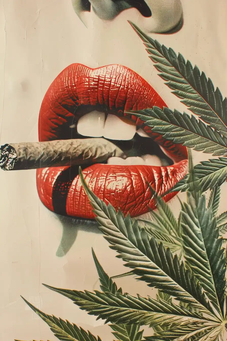 Retro Cannabis Collage