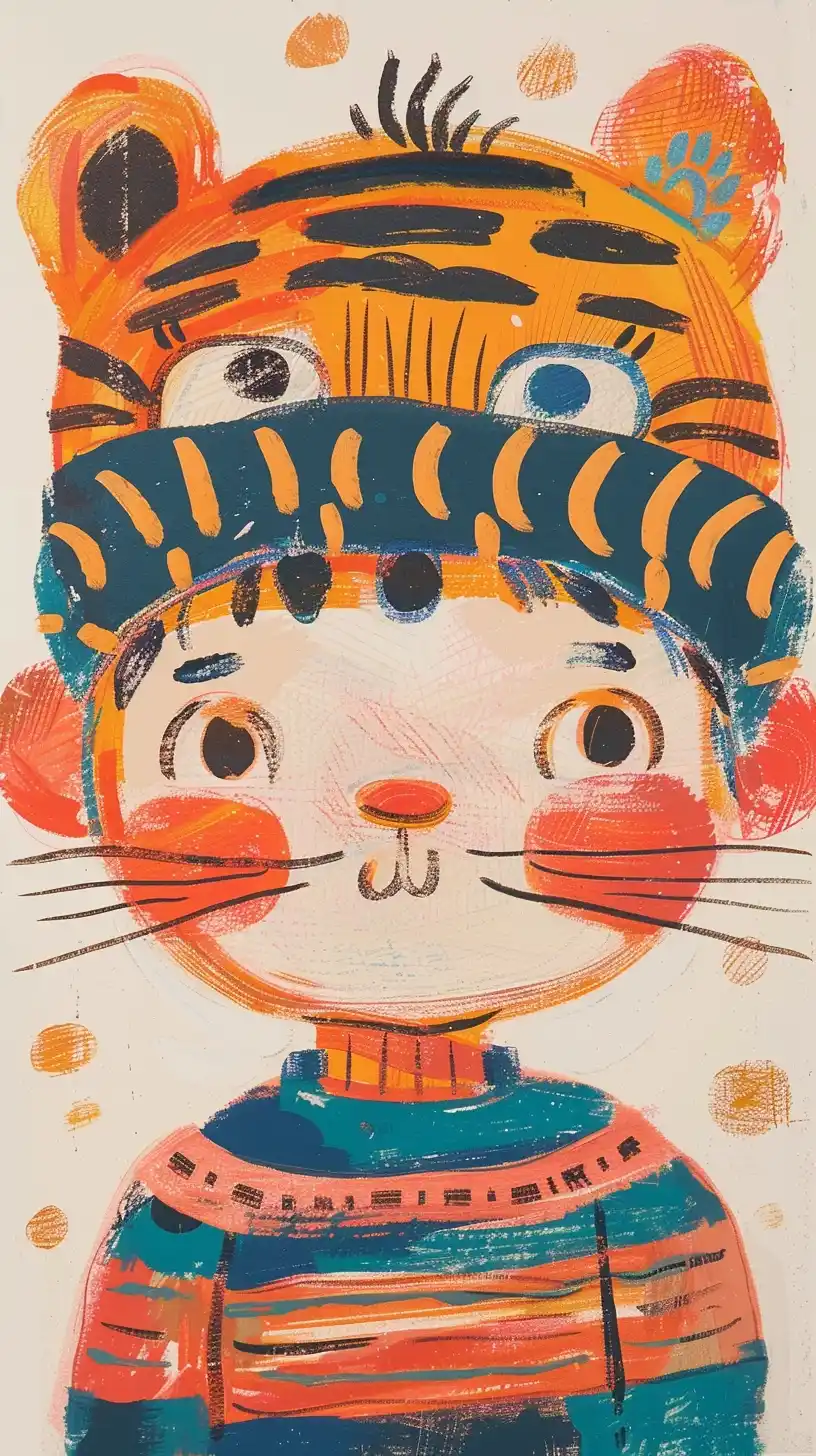 Geometric Tiger Portrait