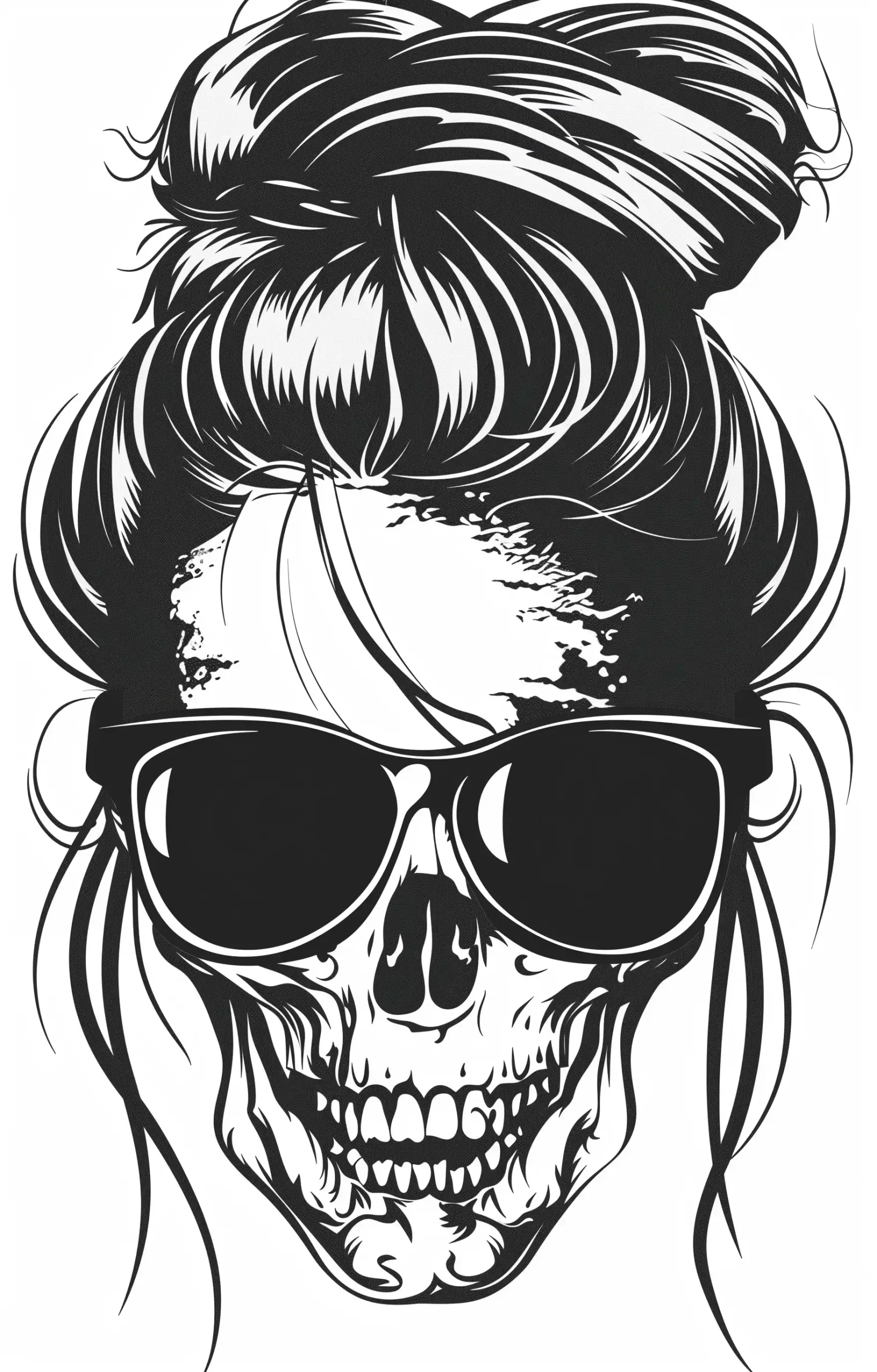 Vector Skull with Sunglasses