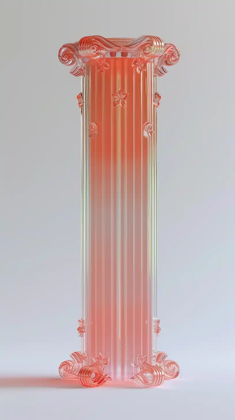 Traditional Chinese Glass Column