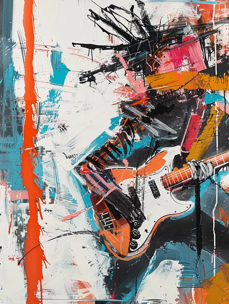 Live Performance in Basquiat Style