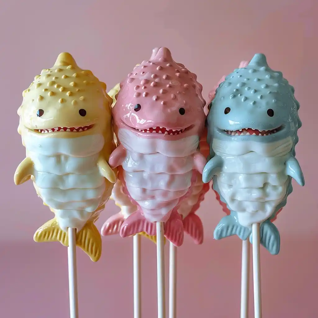 Pastel Candy Shark Lollipop