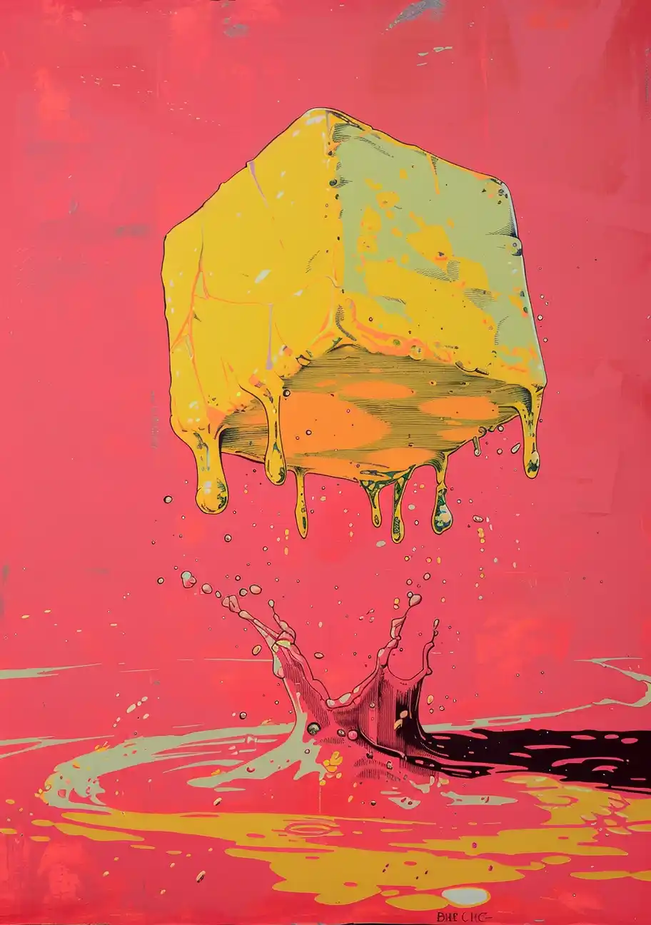 Neon Cube Splash Comic