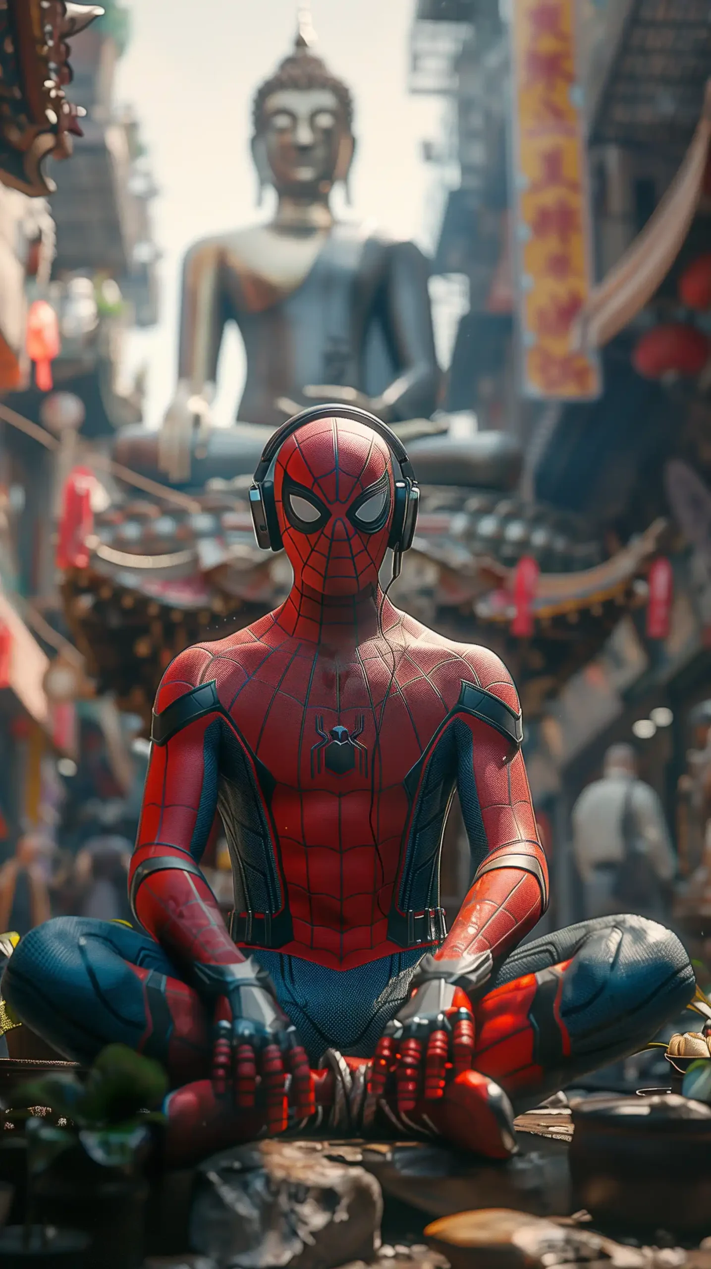 Spider-Man Buddha Worship