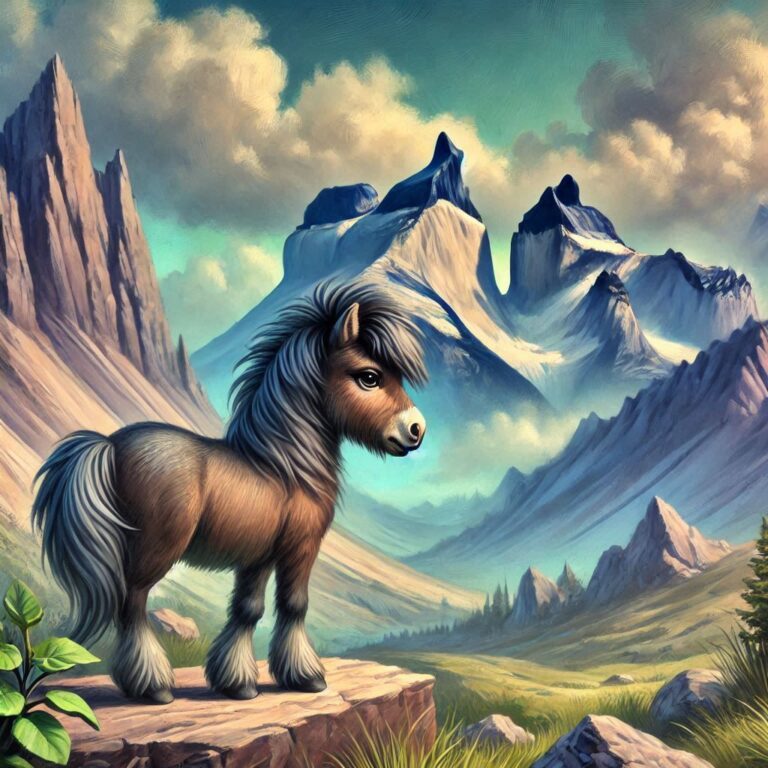 Mountain Pony Oil Painting Landscape
