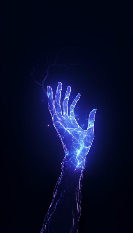 Translucent Arm Glowing with Indigo Light Otherworldly Art