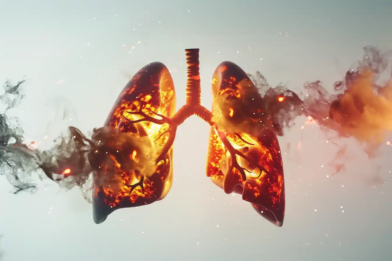 Plastic Lungs with Smoke