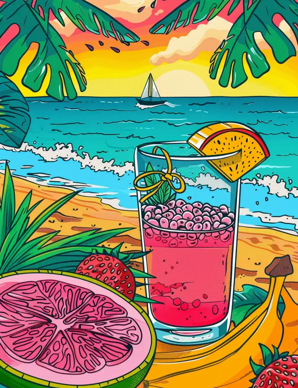 Vivid Summer Coloring Pages