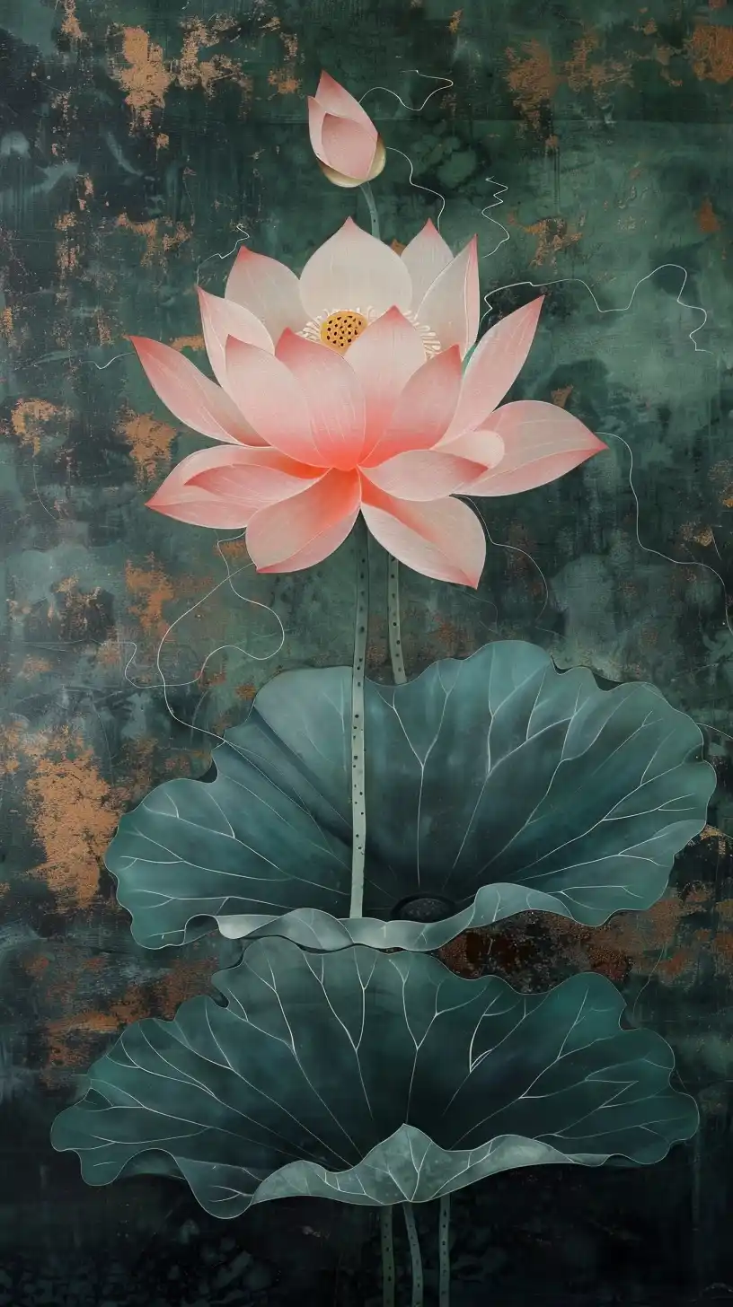 Lotus Embroidery in Gilt