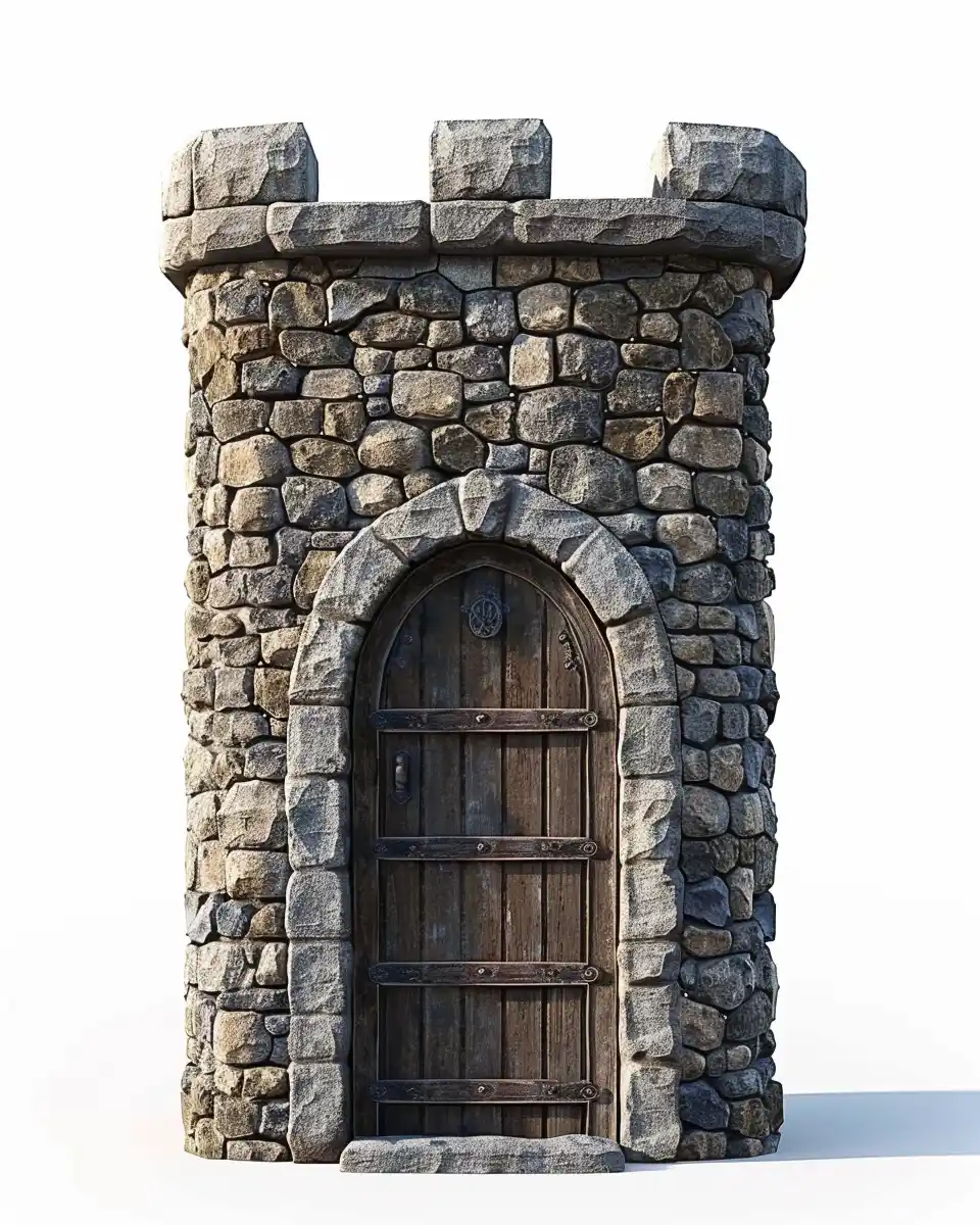 Medieval Stone Tower Door
