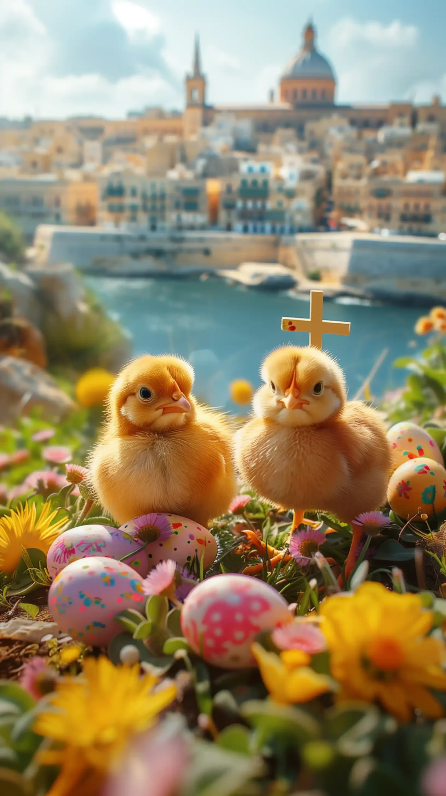 Easter Cross and Eggs