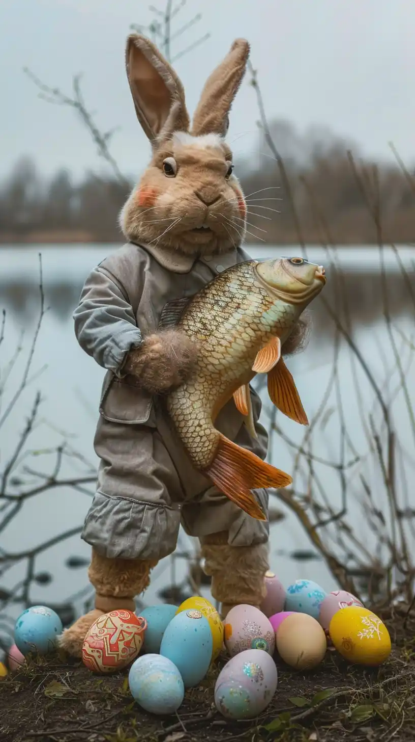 Colorful Easter Bunny Carp