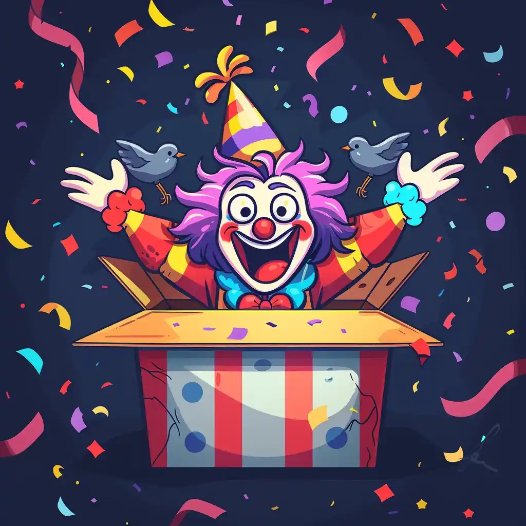 Chibi Clown Box Doodle