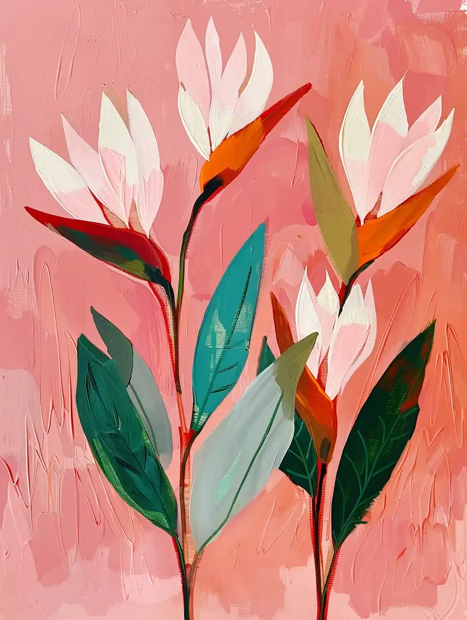 Folk Paradise in Gouache