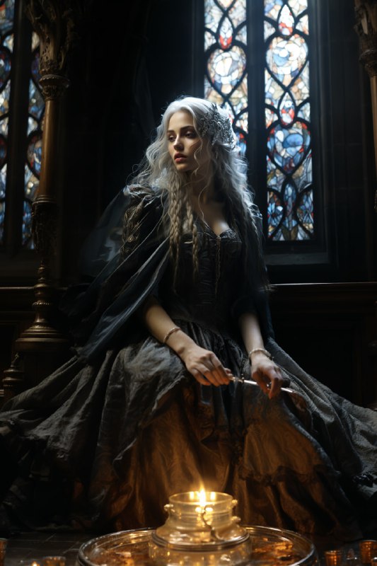 Witcher-Style Vampire Casting Blue-Violet Heart Ray