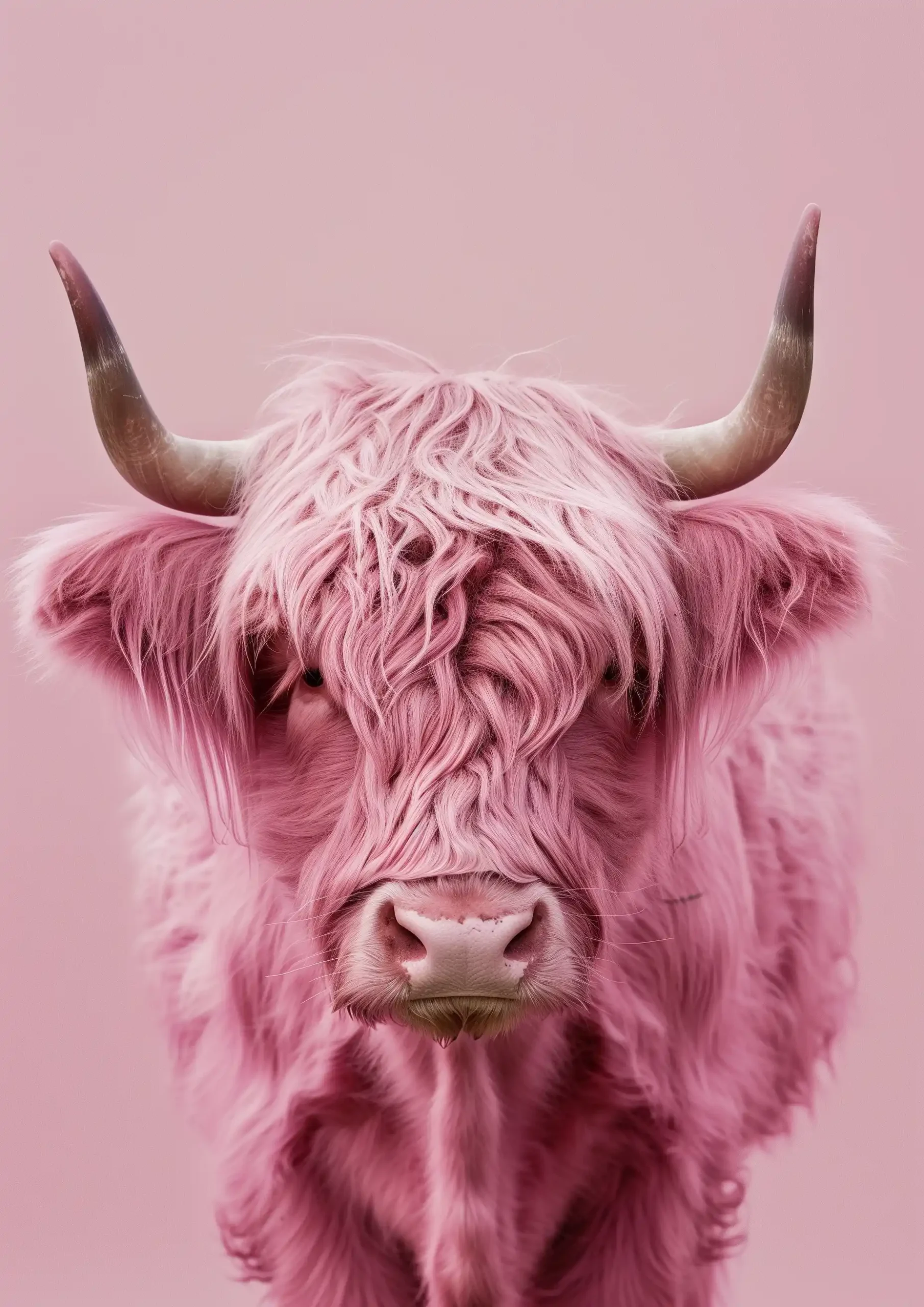 Kitschy Highland Cow Portrait