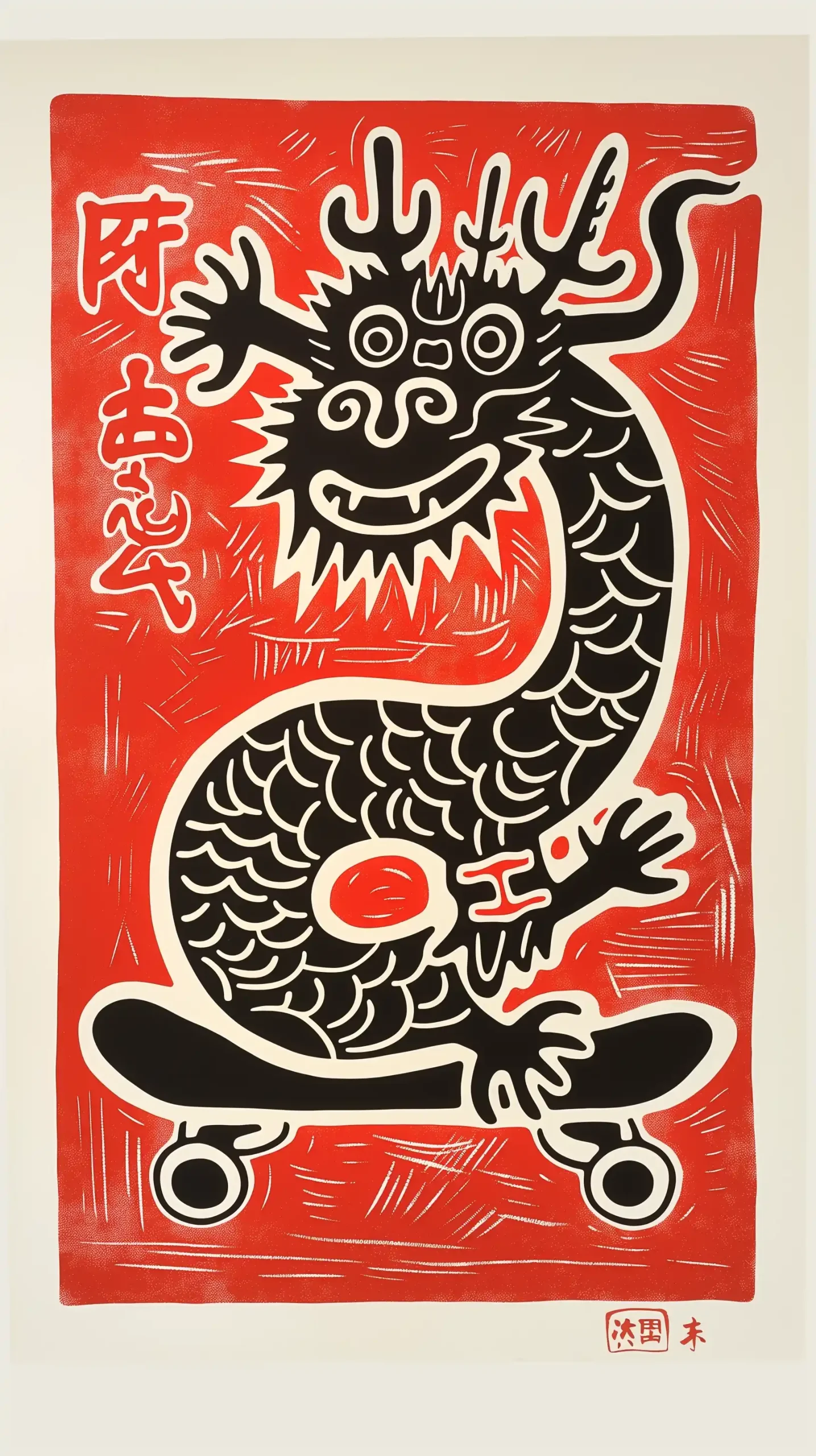 Keith Haring Style Dragon
