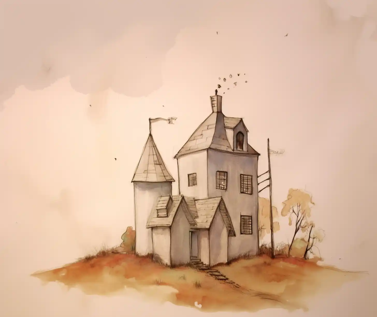 Watercolor House Portrait
