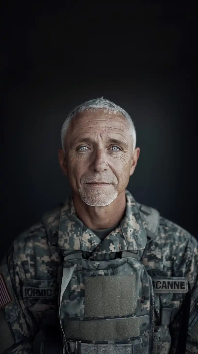 Raw Middle-Aged Soldier