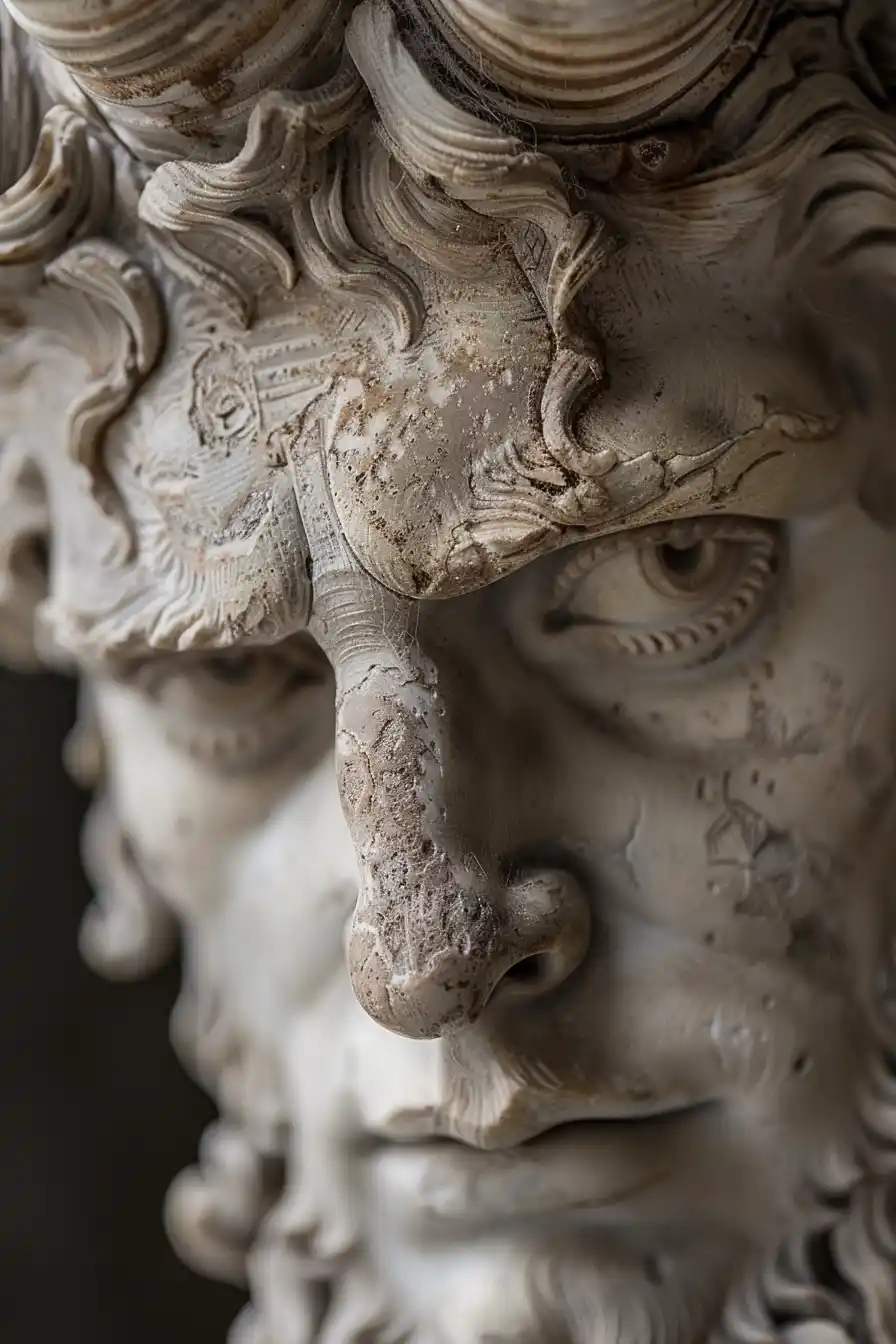 Photorealistic Faun Statue